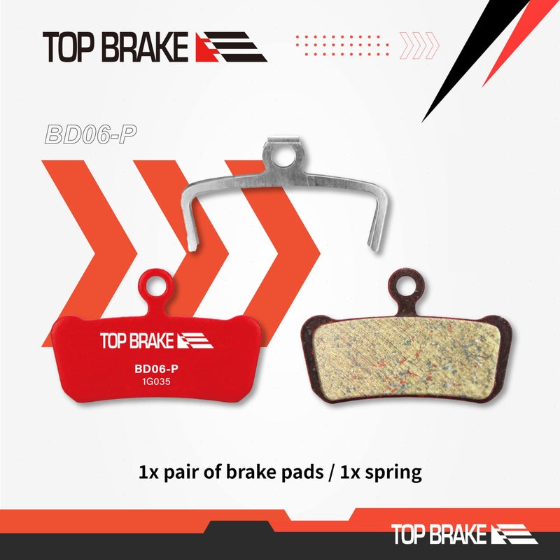 Top Brake وسادات فرامل الدراجة الجبلية ذات قرص الفرامل العلوي متوافقة مع SRAM G2، دليل R/RS/RSC/Ultimate؛ AVID Elixar 7/9/XO Trail | دراجات جبلية، انحدار، دراجات تريل | مركب سيراميك، خيار صامت، إصدار الأداء، أحمر - Image 4